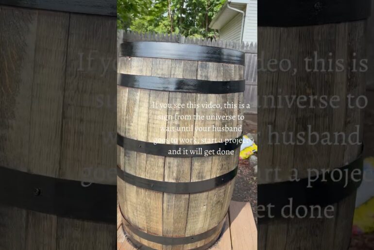 DIY wine barrels … follow me for the full video and￼ details #DIY #WineBarrels #Subscribe ￼
