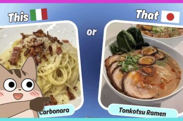 Squire Reacts Japan vs Italy Food Battle