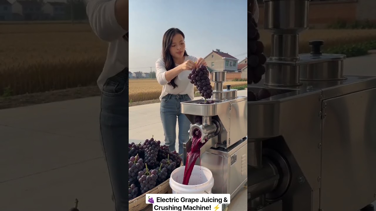 🍇⚡ Commercial Electric Grape Juicer & Crusher Machine Demonstration #shorts 🍇⚡ Commercial Electric Grape Juicer & Crusher Machine Demonstration #shorts