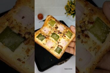 Bread Pizza Recipe 🍕 | Easy & Quick Bread Pizza at Home #shorts #breadpizza #viral #pizza #snacks