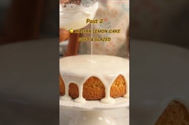 Italian Lemon Cake 🍋 Soft, Moist & Easy Lemon Glaze Recipe #shorts