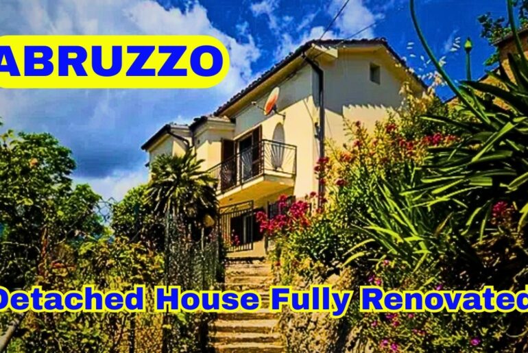 BEAUTIFUL Detached House With Garden And Panoramic View In Farindola ABRUZZO Pescara 78k