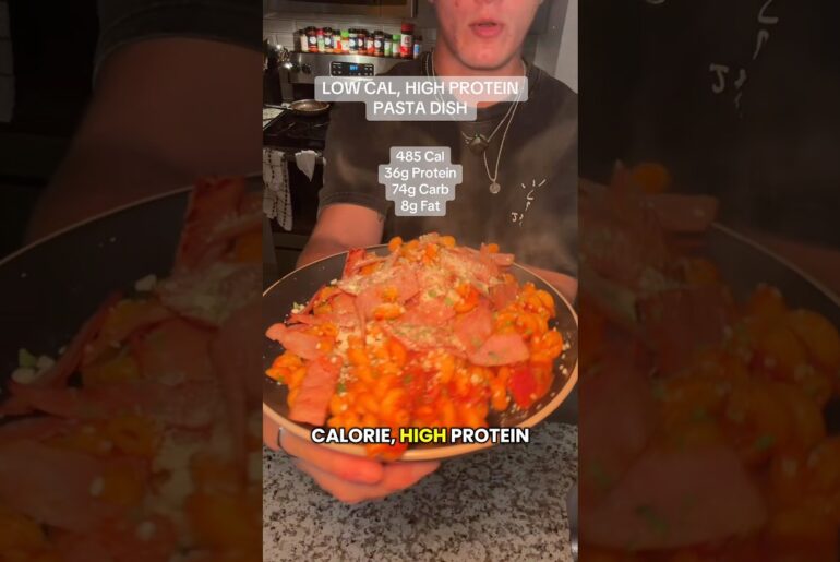 Ham and pasta and whatnot #food #cooking #lowcalorie #highproteinmeals
