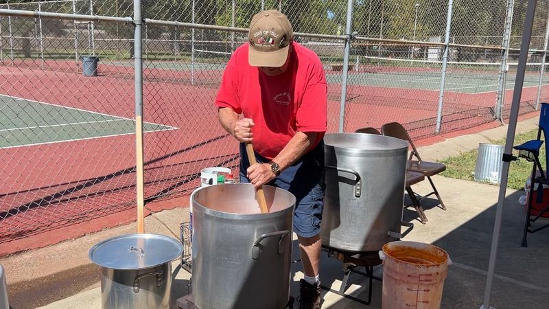 Prepping the homemade pasta for Friday's spaghetti dinner. Sept. 18, 2026. (KRCR).