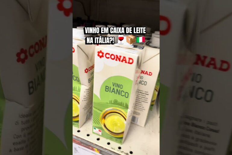 VINHO EM CAIXA DE LEITE NA ITÁLIA?! 🍷📦🇮🇹 #shorts