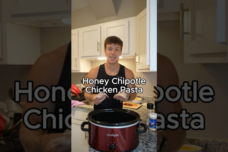 Day 3 Crocktober Honey Chipotle Chicekn Pasta High Protein #shorts