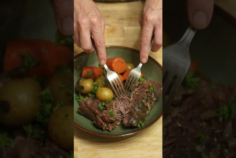 Crockpot Italian Pot Roast #cooking #recipe #food