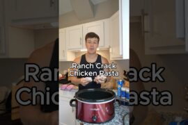 Day 5 Crocktober Ranch Crack Chicken Pasta #shorts