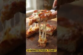 Easy Bread Pizza Recipe 🍕 | 10-Minute Pizza Toast #shorts #asmr #bts #food #recipe