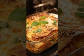 Cheesy Homemade Lasagna Recipe 😍🧀 | Easy & Delicious Italian Food!🍝#cooking #delicious #foodlover