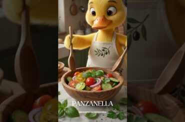 Ducky Makes Tiny Panzanella 🥗🍅 | Hyper-Realistic Miniature Italian Salad ASMR | Pixar Style Short