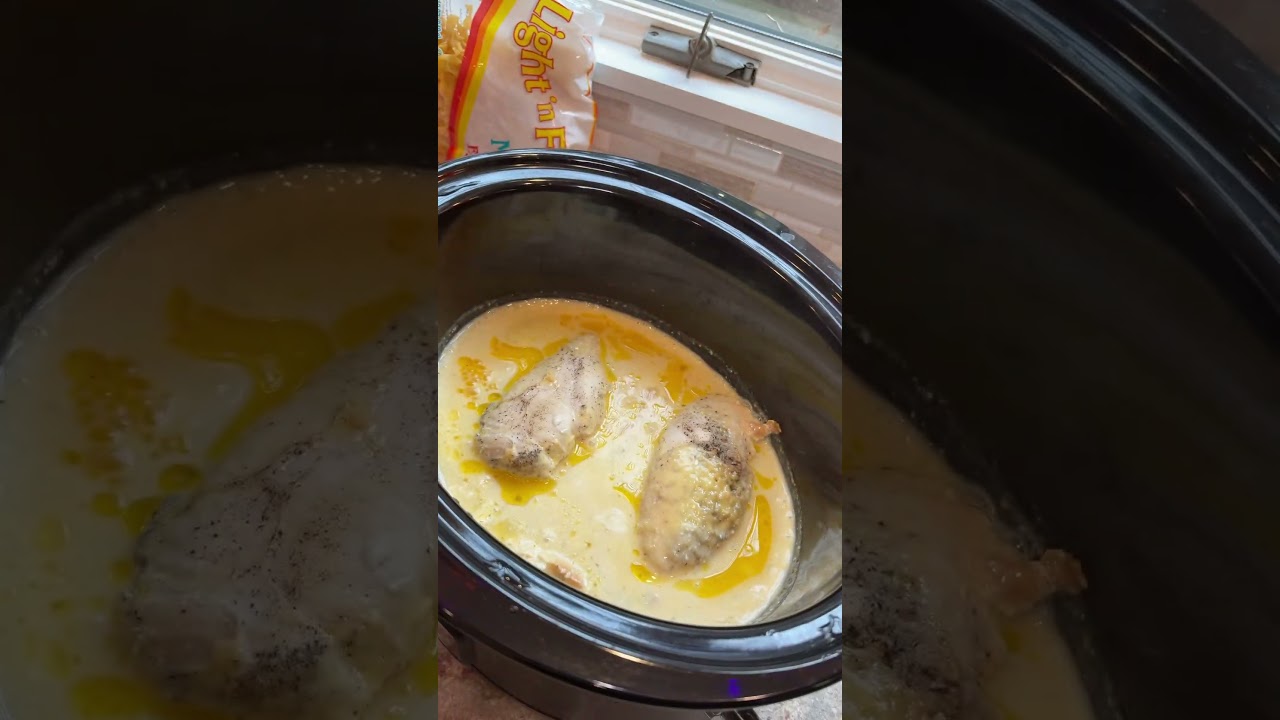 Cheesy Crockpot Chicken & Noodles Recipe #shorts Cheesy Crockpot Chicken & Noodles Recipe #shorts