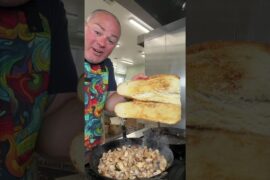This sandwich was a great idea! #chickenalfredo #cheesesteak #sandwich #cooking #everydayisfeastday