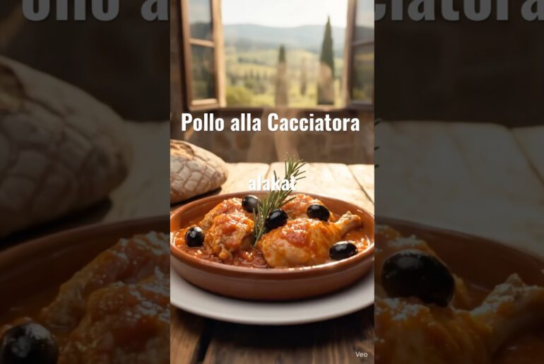 Pollo alla Cacciatora 🇮🇹 | Traditional Tuscan Hunter-Style Chicken | Italian Cuisine