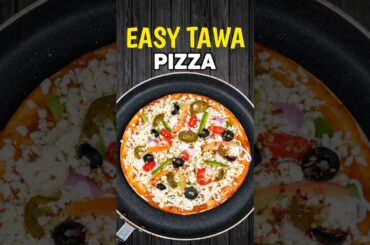 How to Make Pizza at Home Without Oven 🍕 | Tawa Pizza Recipe | Homemade Pizza