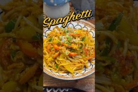 🍝 Restaurant Style Veg Spaghetti 🍝 | Easy & Tasty Recipe! #youtubeshorts #goodfood #recipe #food