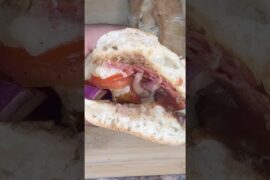 Easy Italian Calabrese Salami & Mozzarella Sandwich #shorts