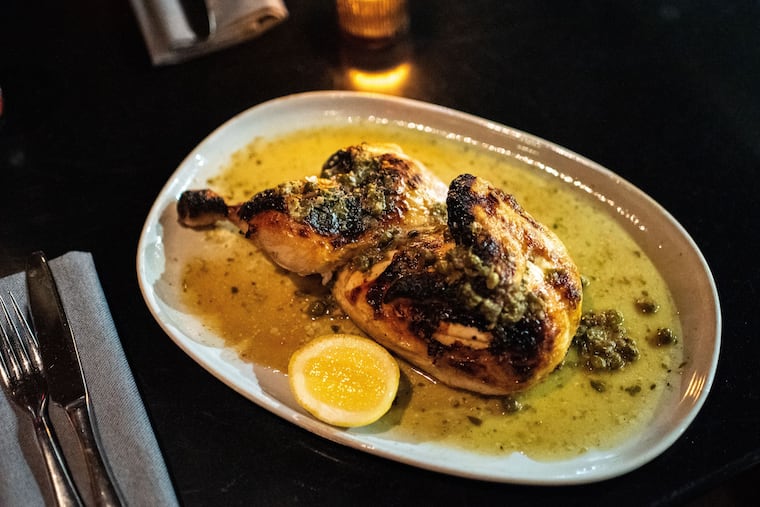 Chicken capperi at Corte, 1175 Ludlow St.