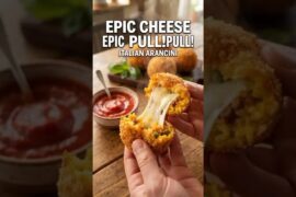 Italian Cheese Arancini 🧀 Wait for the Epic Cheese Pull! #Shorts#asrm