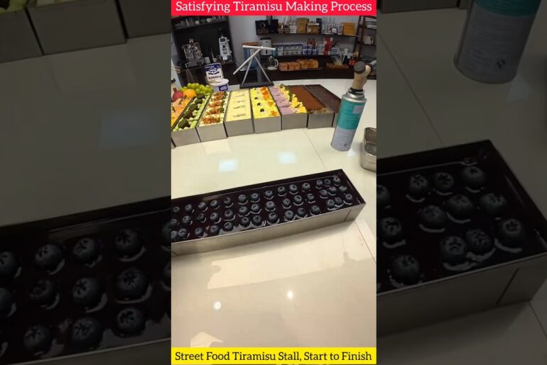 Satisfying Tiramisu Making Process 🤤 #Shorts#Tiramisu #StreetFood #POV #FoodShorts #DessertLovers