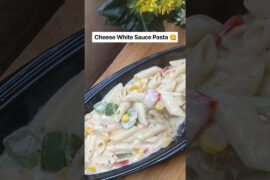 White Sauce Pasta 🤤|Cheese Pasta 🍝#shorts #shortsfeed #ytshort #recipe #cooking #pasta #chessypasta