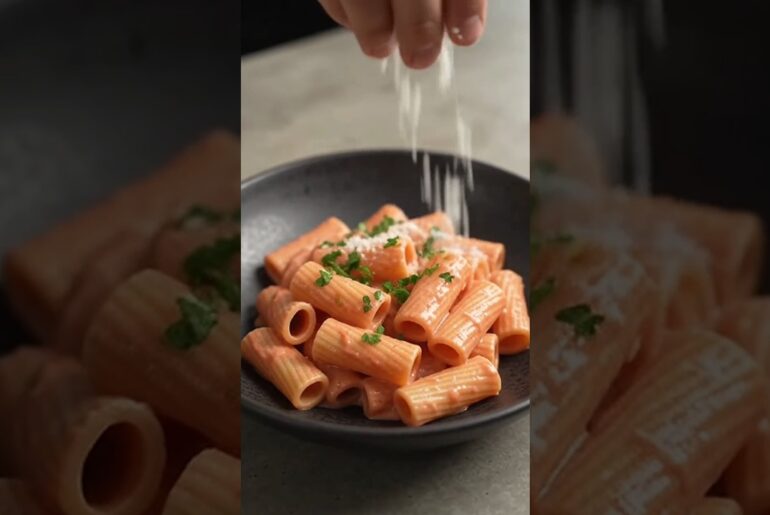 🍝 🇮🇹Creamy Pink Sauce Rigatoni That Tastes Like Heaven!🤤 #rigatoni #pasta #pink #italianrecipes #fyp