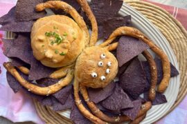 Vijaya Selvaraju's Spider Bread Bowl with Chorizo Queso